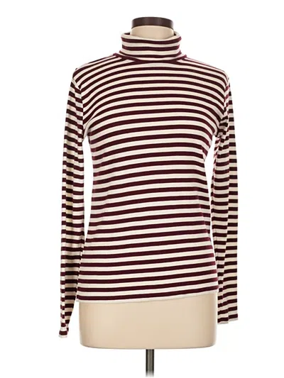 Pre-owned Lucky Brand Long Sleeve Turtleneck In Burgundy