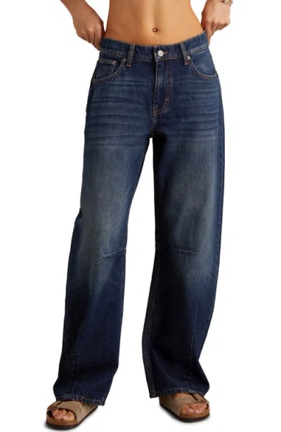 Lucky Brand Low Rise Barrel Jeans In Blue