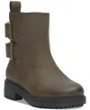 Lucky Brand Luck Brand Women's Candre Double Buckle Moto Lug Sole Booties In Desert Palm