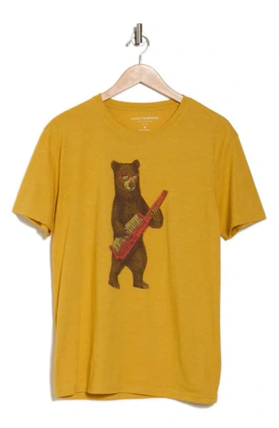 Lucky Brand Lucky Bear Guitar Graphic T-shirt In Tawny Olive