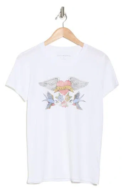 Lucky Brand Lucky Birds Graphic T-shirt In White