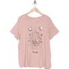 Lucky Brand Lucky Hamsa Graphic T-shirt In Pale Mauve