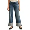Lucky Brand Lucky Legend Cuffed Wide Leg Jens In Blue