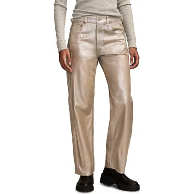 Lucky Brand Lucky Legend Metallic Barrel Leg Jeans In Neutral