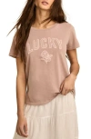 LUCKY BRAND LUCKY BRAND LUCKY TONAL APPLIQUÉ COTTON GRAPHIC T-SHIRT