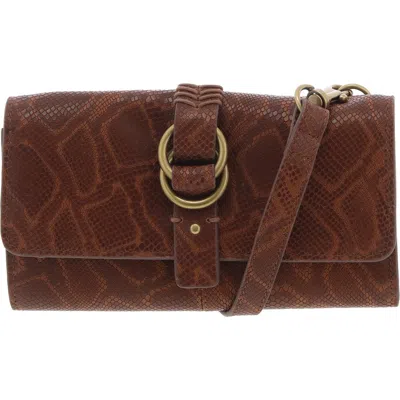 Lucky Brand Luna Womens Snake Print Leather Clutch Wallet In Multi