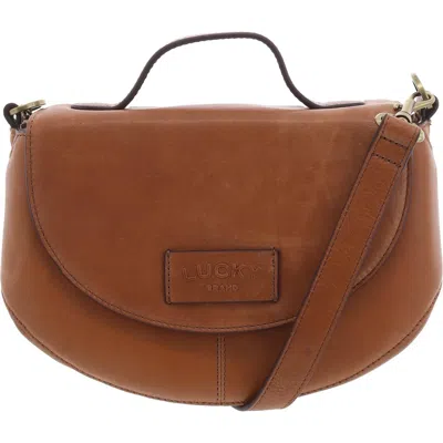 Lucky Brand Lynn Womens Logo Leather Crossbody Handbag In Multi