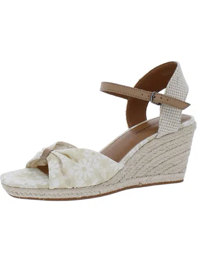 Lucky Brand Macrimay Womens Mixed Media Wedge Heels In Multi