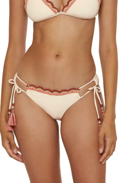 Lucky Brand Malaga Crochet Trim Bikini Bottoms In Multi