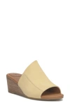 Lucky Brand Malenka Wedge Slide Sandal In Sunlight Oily Nubuck