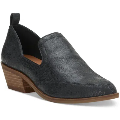 Lucky Brand Women's Mallanzo Pointed-toe Cutout Shooties In Black Leather