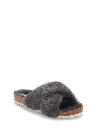 Lucky Brand Marana Furry Slide In Blue