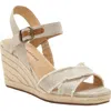 Lucky Brand Margaline Womens Canvas Wedge Espadrilles In Multi