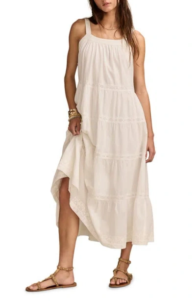 LUCKY BRAND LUCKY BRAND MARKET DAY SLEEVELESS TIERED MAXI DRESS