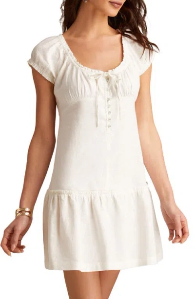 Lucky Brand Market Puff Sleeve Cotton Mini Sundress In White
