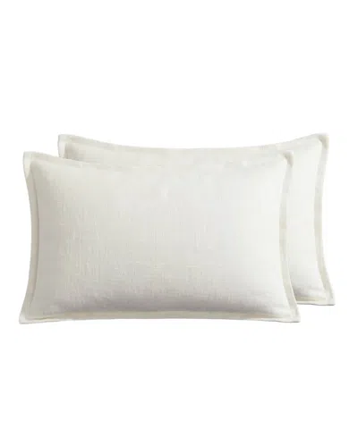 Lucky Brand Marlowe Solid 2-piece Decorative Pillow Set, 14" X 20" In Neutral