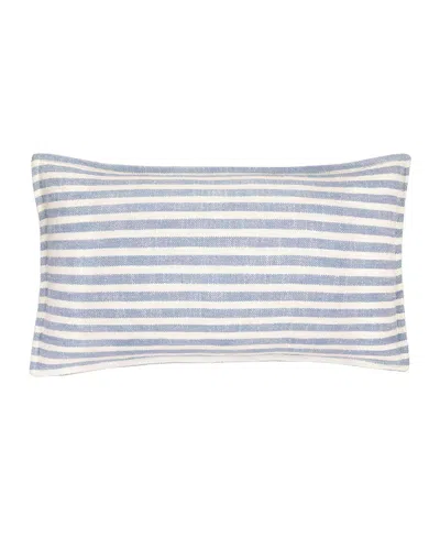 Lucky Brand Marlowe Striped Decorative Pillow, 14" X 24" In Blue