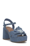 Lucky Brand Marrika Ankle Strap Platform Sandal In Medium Denim