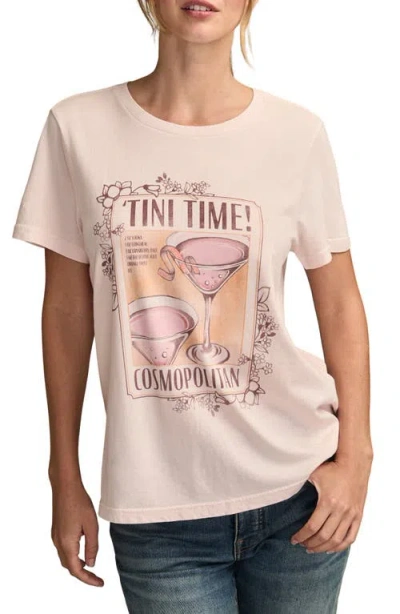 Lucky Brand Martini Time Graphic T-shirt In Pink