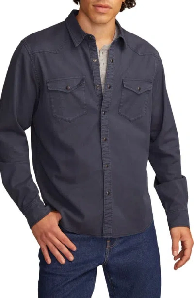 Lucky Brand Masa Western Snap-up Shirt In Gray
