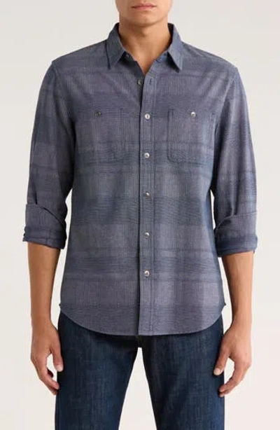 Lucky Brand Mason Plaid Dobby Button-up Shirt In Animal Print