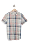 Lucky Brand Mason Short Sleeve Workwear Button-up Shirt In Black Multi