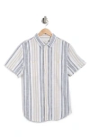 Lucky Brand Mason Short Sleeve Workwear Button-up Shirt In Natural Multi