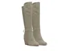 Lucky Brand Mekinna Boots Women's Green Suede Block Heel Knee High Jobb1215 In Green