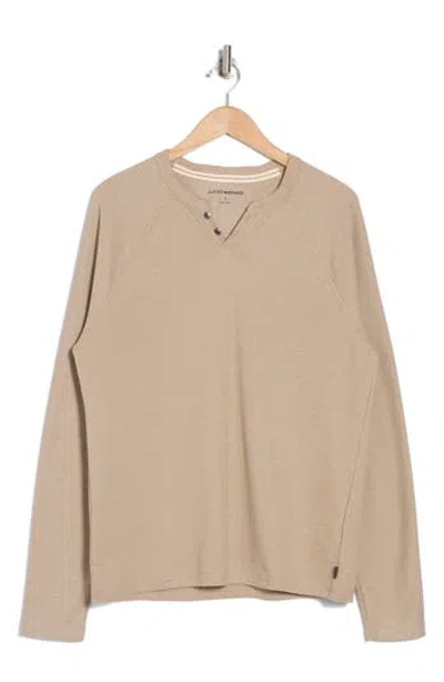 Lucky Brand Mélange Crewneck Sweater In Silver Mink