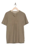 Lucky Brand Mélange Notched T-shirt In Vetiver