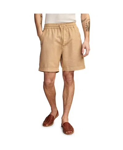Lucky Brand Men's 7" Linen Pull-on Shorts In Elmwood