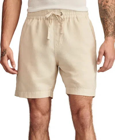 LUCKY BRAND MEN'S 7" LINEN PULL-ON SHORTS