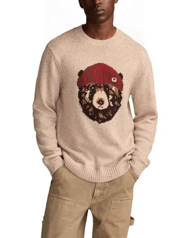 Lucky Brand Intarsia Bear Sweater In Neutral