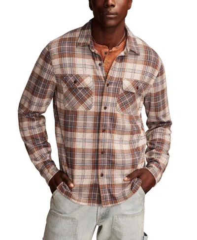 LUCKY BRAND MEN'S BRUSHED LONG SLEEVE KNIT SHIRT