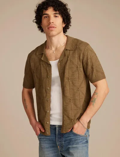 Lucky Brand Men's Button Down Sweater In Green