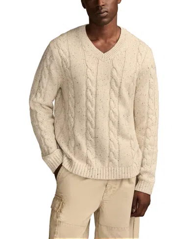 LUCKY BRAND MEN'S CABLE V-NECK SWEATER