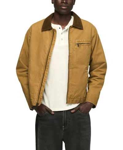 Lucky Brand Men's Canvas Zip-front Utilitarian Jacket In Antique Bronze
