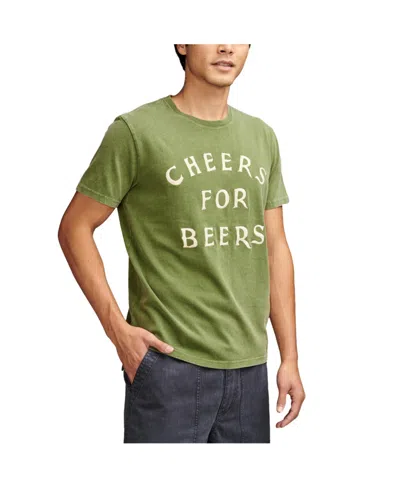 Lucky Brand Men's Cheers Short Sleeve T-shirt In Garden Green