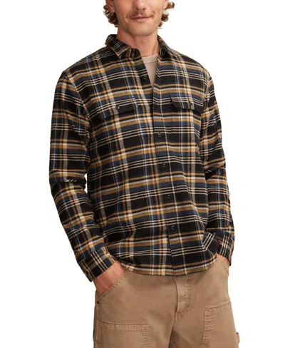 Lucky Brand Men's Cloud Soft Flannel Long Sleeve Shirt In Brown