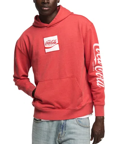 Lucky Brand Men's Coke Logo Hoodie In Red