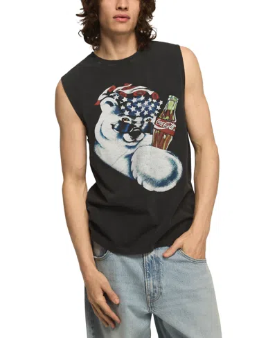 Lucky Brand Men's Coke Polar Bear Graphic Tank Top In Blue