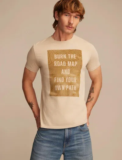 Lucky Brand Men's Cole Hauser Burn The Road Map Tee In White
