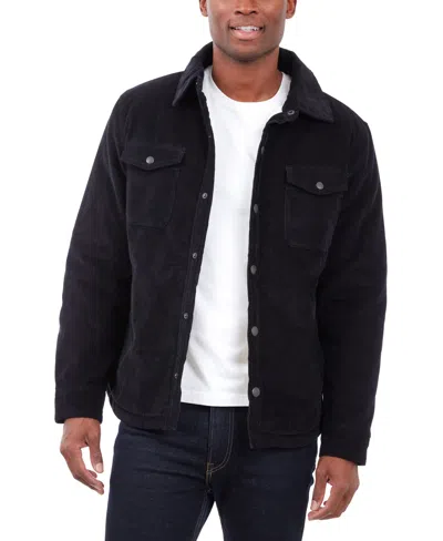 Lucky Brand Men's Corduroy Shirt Jacket In Black