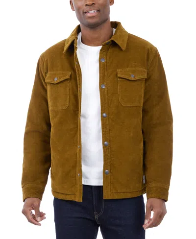 Lucky Brand Men's Corduroy Shirt Jacket In Dark Tan
