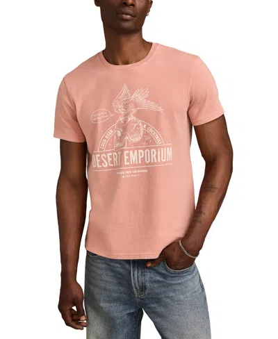 Lucky Brand Men's Desert Emporium Short Sleeve Crewneck Graphic T-shirt In Pink