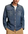 Lucky Brand Core Denim Western Snap-up Shirt In Anchor