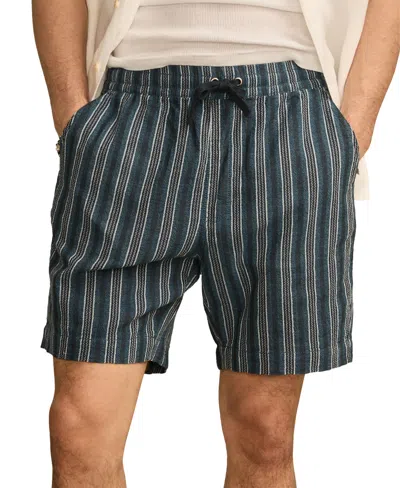 Lucky Brand Men's Drawstring Stripe Shorts In Blue Stripe