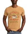 Lucky Brand Men's Espresso Yourself Short Sleeve Crewneck Graphic T-shirt In Yellow