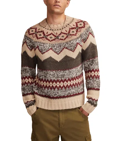 Lucky Brand Men's Fair Isle Crewneck Long-sleeve Sweater In Multi