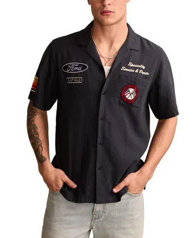 Lucky Brand Men's Ford Mechanic Short Sleeve Shirt In Blue Nights